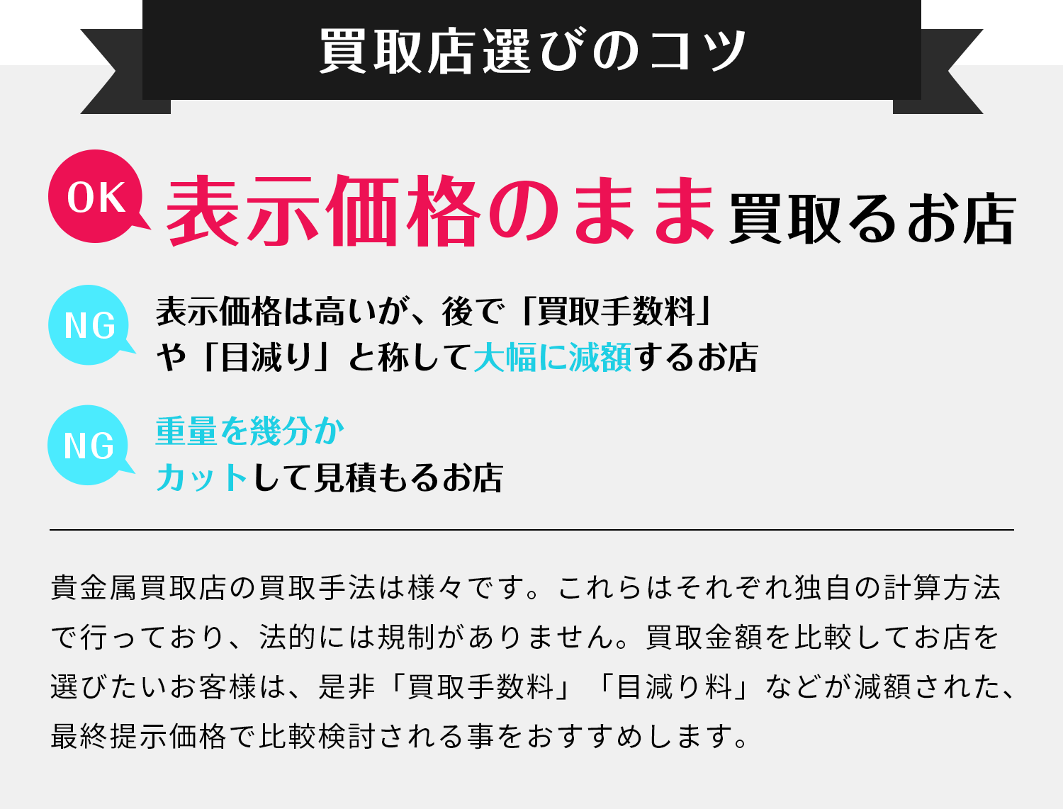 表示価格のまま買取るお店